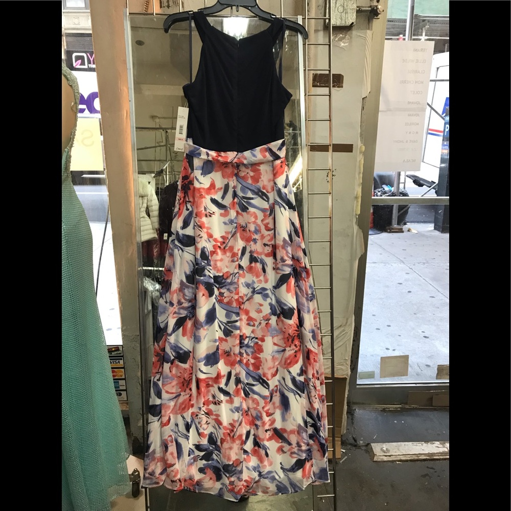 Chetta B dress long Mixed Media Maxi,navy/red.NWT - Picture 6 of 11